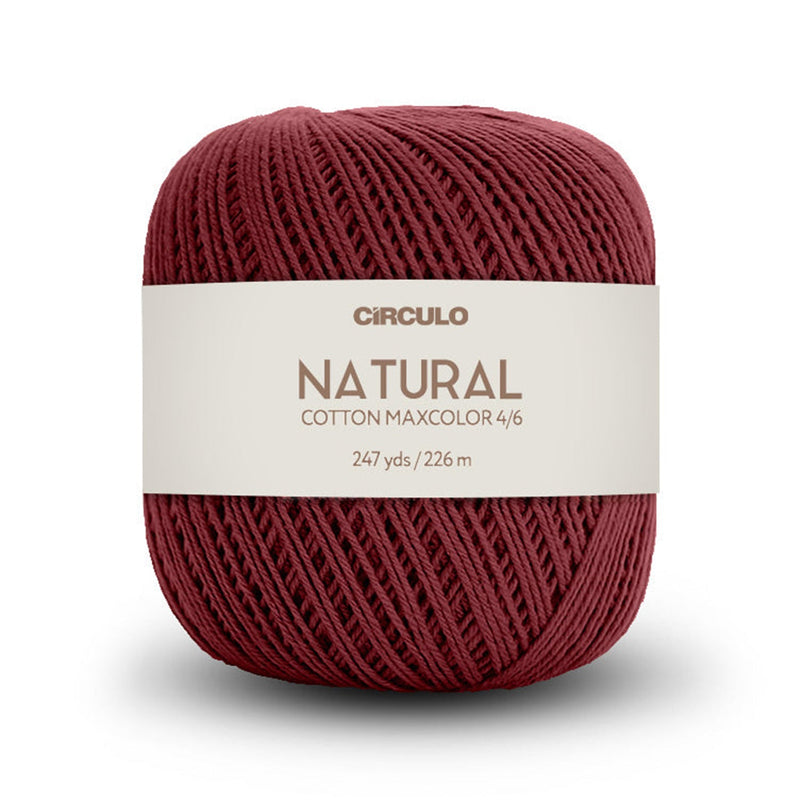 Círculo Natural Maxcolors 4/6, 100% Cotton Yarn, 200 Grams, 247 Yards, 885 Tex, Variety Colors, 1 Roll