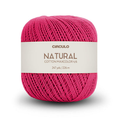 Círculo Natural Maxcolors 4/6, 100% Cotton Yarn, 200 Grams, 247 Yards, 885 Tex, Variety Colors, 1 Roll