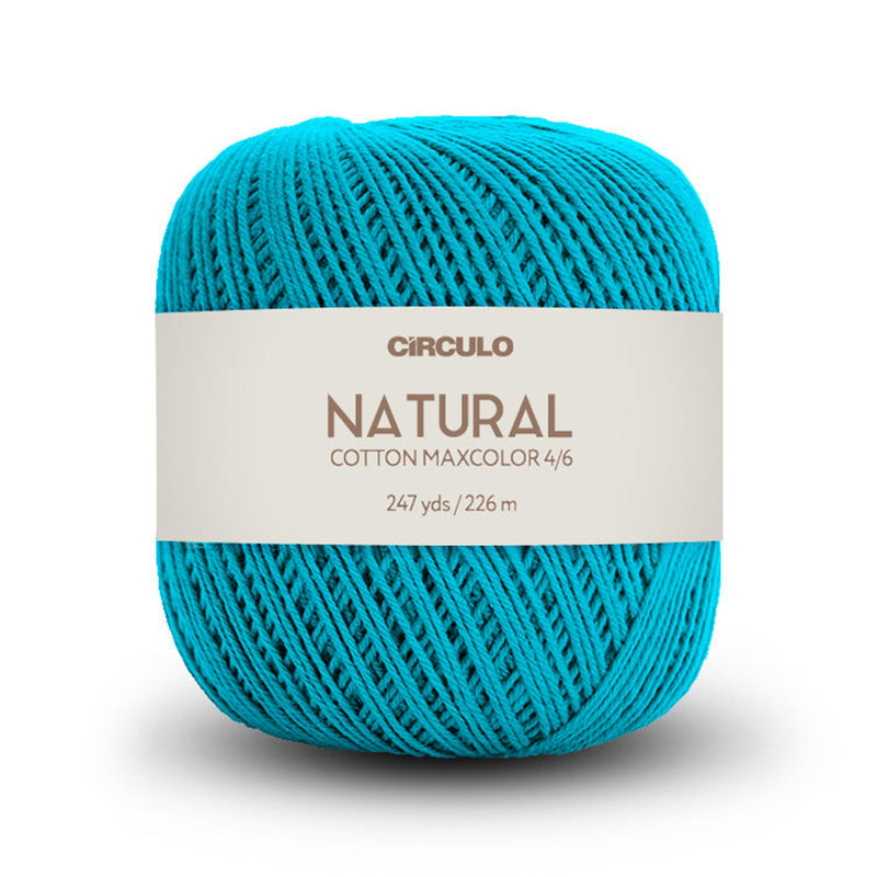 Círculo Natural Maxcolors 4/6, 100% Cotton Yarn, 200 Grams, 247 Yards, 885 Tex, Variety Colors, 1 Roll