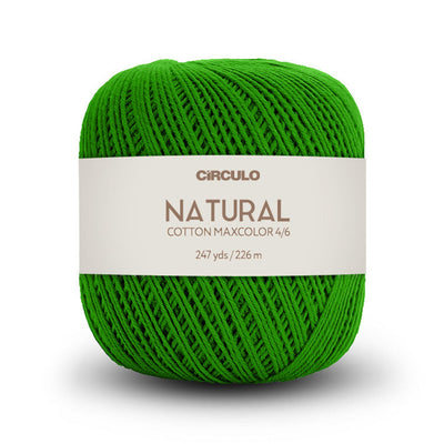 Círculo Natural Maxcolors 4/6, 100% Cotton Yarn, 200 Grams, 247 Yards, 885 Tex, Variety Colors, 6-Pack