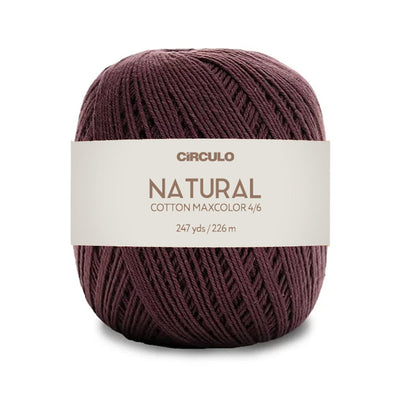 Círculo Natural Maxcolors 4/6, 100% Cotton Yarn, 200 Grams, 247 Yards, 885 Tex, Variety Colors, 1 Roll