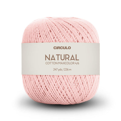 Círculo Natural Maxcolors 4/6, 100% Cotton Yarn, 200 Grams, 247 Yards, 885 Tex, Variety Colors, 6-Pack