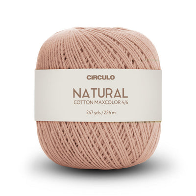 Círculo Natural Maxcolors 4/6, 100% Cotton Yarn, 200 Grams, 247 Yards, 885 Tex, Variety Colors, 6-Pack