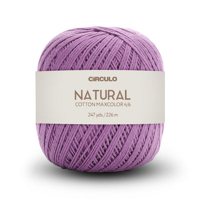 Círculo Natural Maxcolors 4/6, 100% Cotton Yarn, 200 Grams, 247 Yards, 885 Tex, Variety Colors, 6-Pack