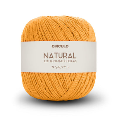 Círculo Natural Maxcolors 4/6, 100% Cotton Yarn, 200 Grams, 247 Yards, 885 Tex, Variety Colors, 6-Pack