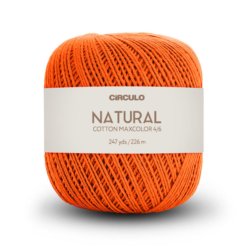 Círculo Natural Maxcolors 4/6, 100% Cotton Yarn, 200 Grams, 247 Yards, 885 Tex, Variety Colors, 1 Roll