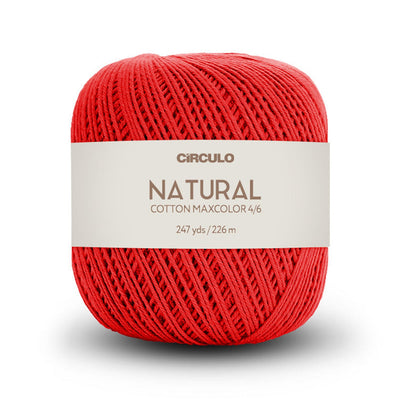 Círculo Natural Maxcolors 4/6, 100% Cotton Yarn, 200 Grams, 247 Yards, 885 Tex, Variety Colors, 1 Roll