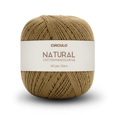 Círculo Natural Maxcolors 4/6, 100% Cotton Yarn, 200 Grams, 247 Yards, 885 Tex, Variety Colors, 1 Roll