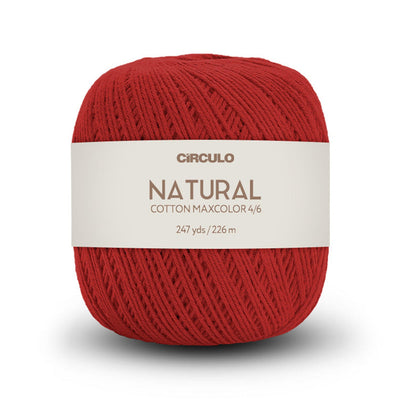 Círculo Natural Maxcolors 4/6, 100% Cotton Yarn, 200 Grams, 247 Yards, 885 Tex, Variety Colors, 1 Roll