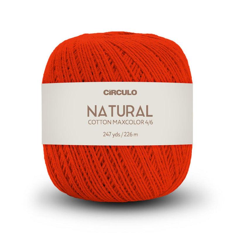 Círculo Natural Maxcolors 4/6, 100% Cotton Yarn, 200 Grams, 247 Yards, 885 Tex, Variety Colors, 1 Roll