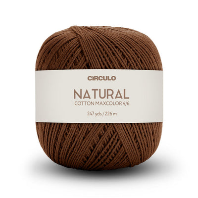 Círculo Natural Maxcolors 4/6, 100% Cotton Yarn, 200 Grams, 247 Yards, 885 Tex, Variety Colors, 6-Pack