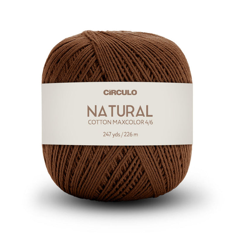 Círculo Natural Maxcolors 4/6, 100% Cotton Yarn, 200 Grams, 247 Yards, 885 Tex, Variety Colors, 1 Roll