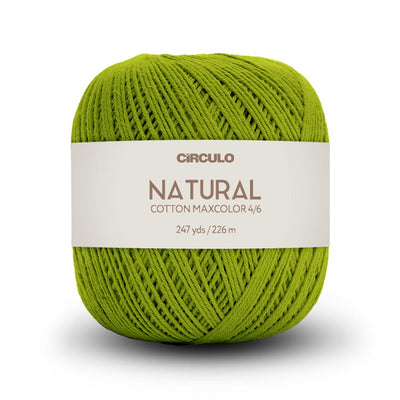 Círculo Natural Maxcolors 4/6, 100% Cotton Yarn, 200 Grams, 247 Yards, 885 Tex, Variety Colors, 6-Pack