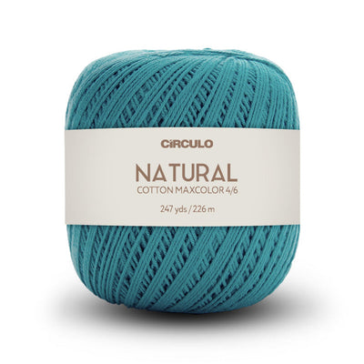 Círculo Natural Maxcolors 4/6, 100% Cotton Yarn, 200 Grams, 247 Yards, 885 Tex, Variety Colors, 6-Pack