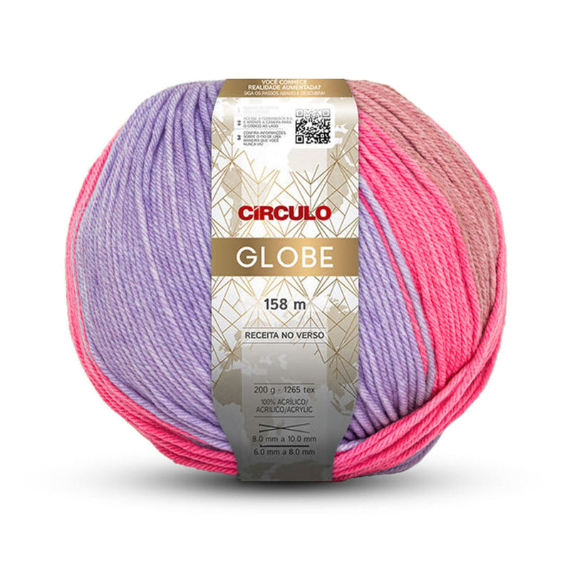 Globe Círculo, 100% Acrylic Yarn, 200g, 1265 Texas, 158 Meters, Variety of Colors, 1 Roll