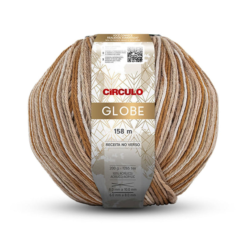 Globe Círculo, 100% Acrylic Yarn, 200g, 1265 Texas, 158 Meters, Variety of Colors, 1 Roll