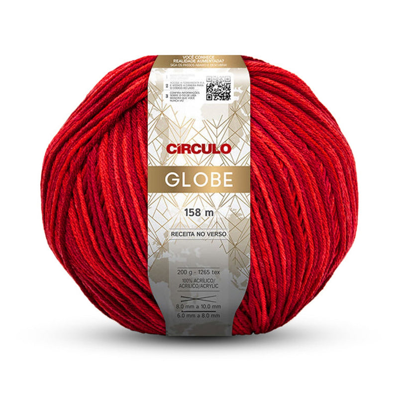 Globe Círculo, 100% Acrylic Yarn, 200g, 1265 Texas, 158 Meters, Variety of Colors, 1 Roll