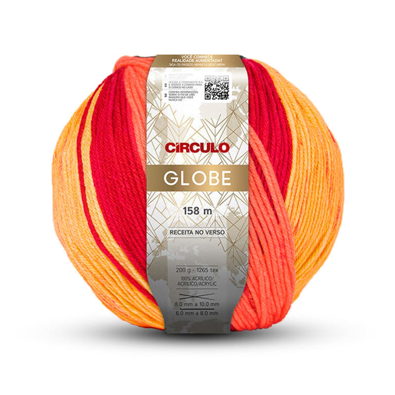 Globe Círculo, 100% Acrylic Yarn, 200g, 1265 Texas, 158 Meters, Variety of Colors, 1 Roll