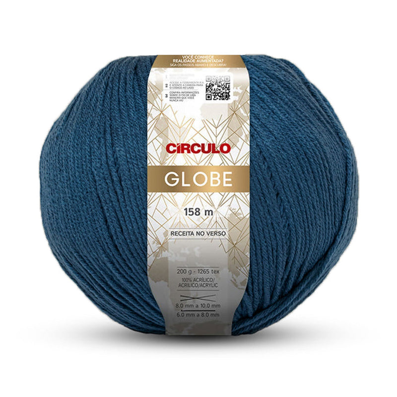 Globe Círculo, 100% Acrylic Yarn, 200g, 1265 Texas, 158 Meters, Variety of Colors, 1 Roll