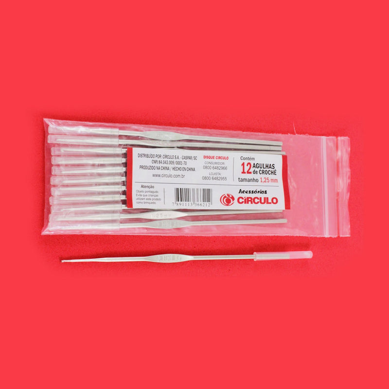 Crochet Hook Kit by Círculo, 1.25mm, 1.50mm, 1.75mm, 100% Steel