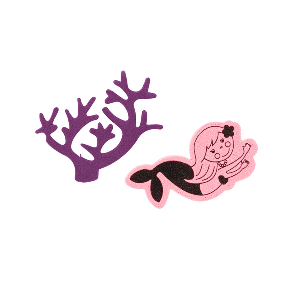 Foamy Sticker with Adhesive, Assorted Colors, Mermaid Style, 12 pcs,   12-Pack