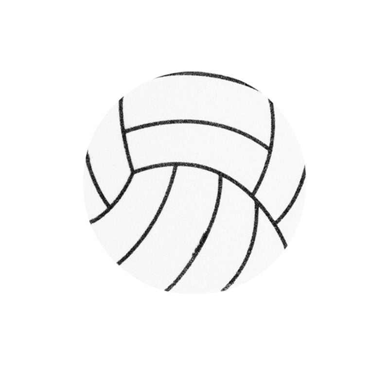 Foamy Sticker with Adhesive, Volleyball Style, 15 pcs