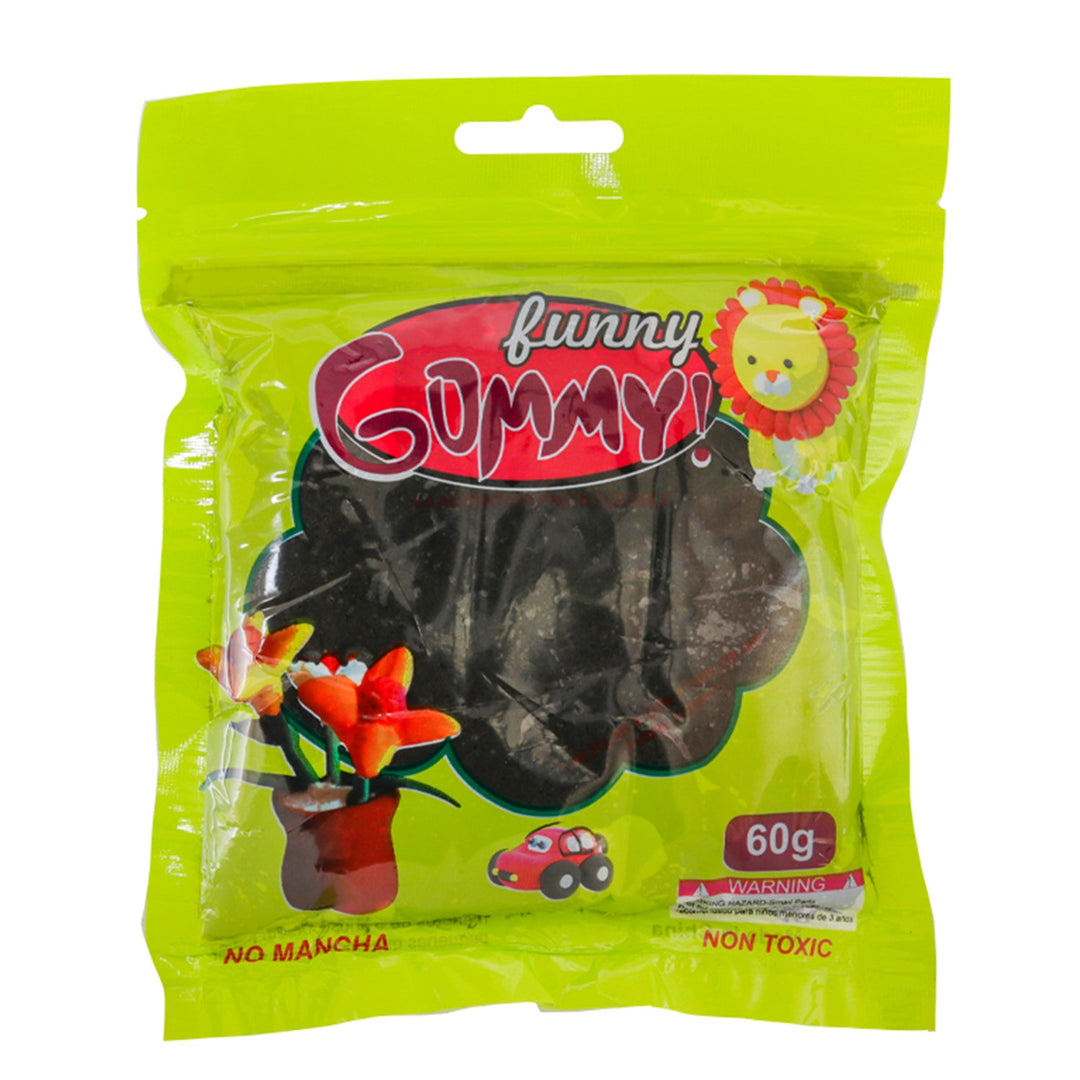 Funny Gummy, Moldable Foamy for Modeling and Crafting, Variety of Colors, 60g, 6 package
