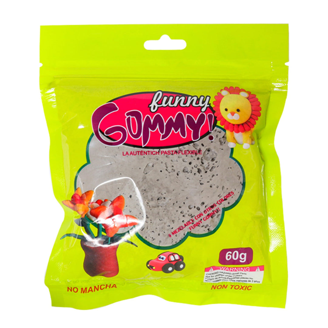 Funny Gummy, Moldable Foamy for Modeling and Crafting, Variety of Colors, 60g, 6 package
