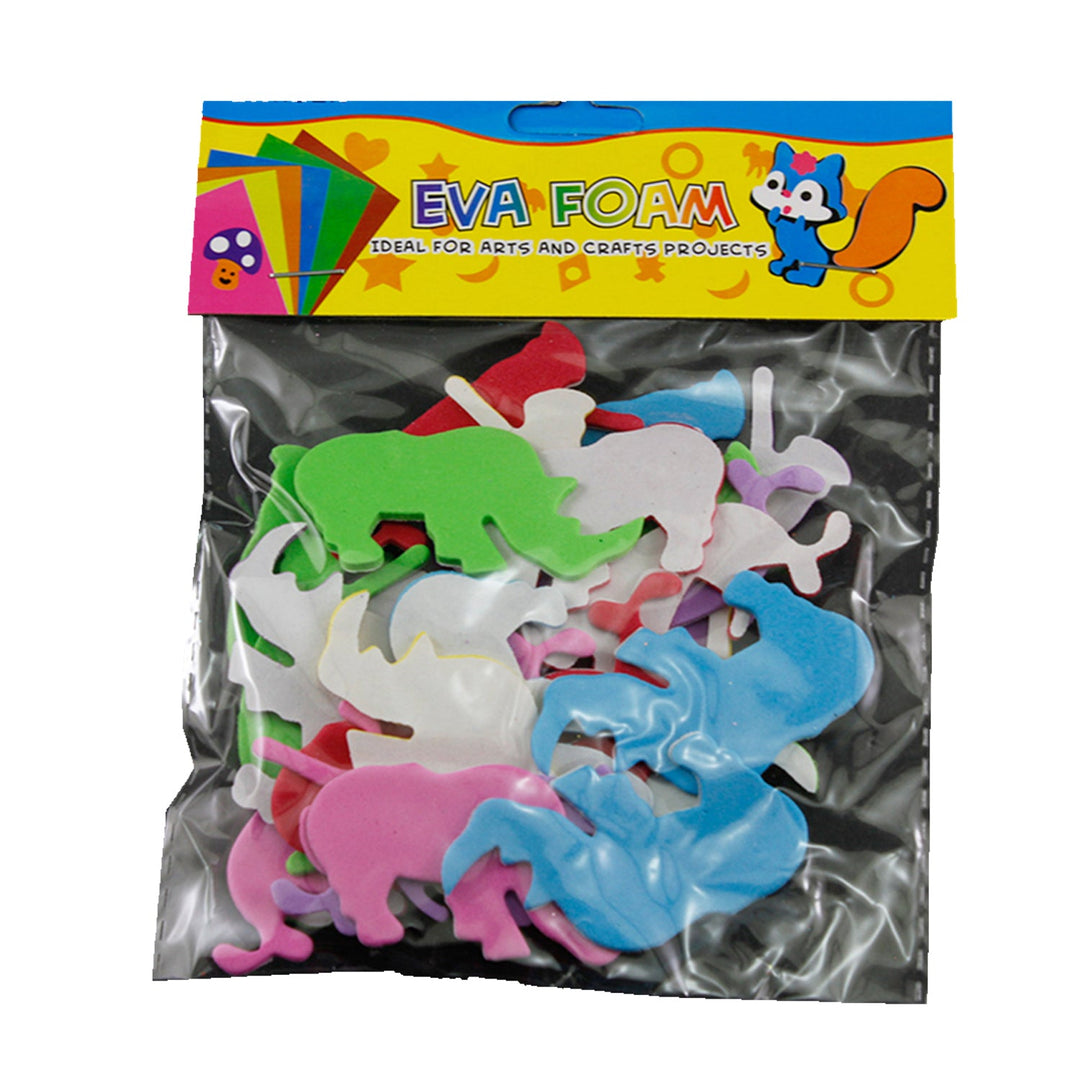 Foam Stickers with Adhesive, wild Animals Style, 8 pcs, 12-Pack