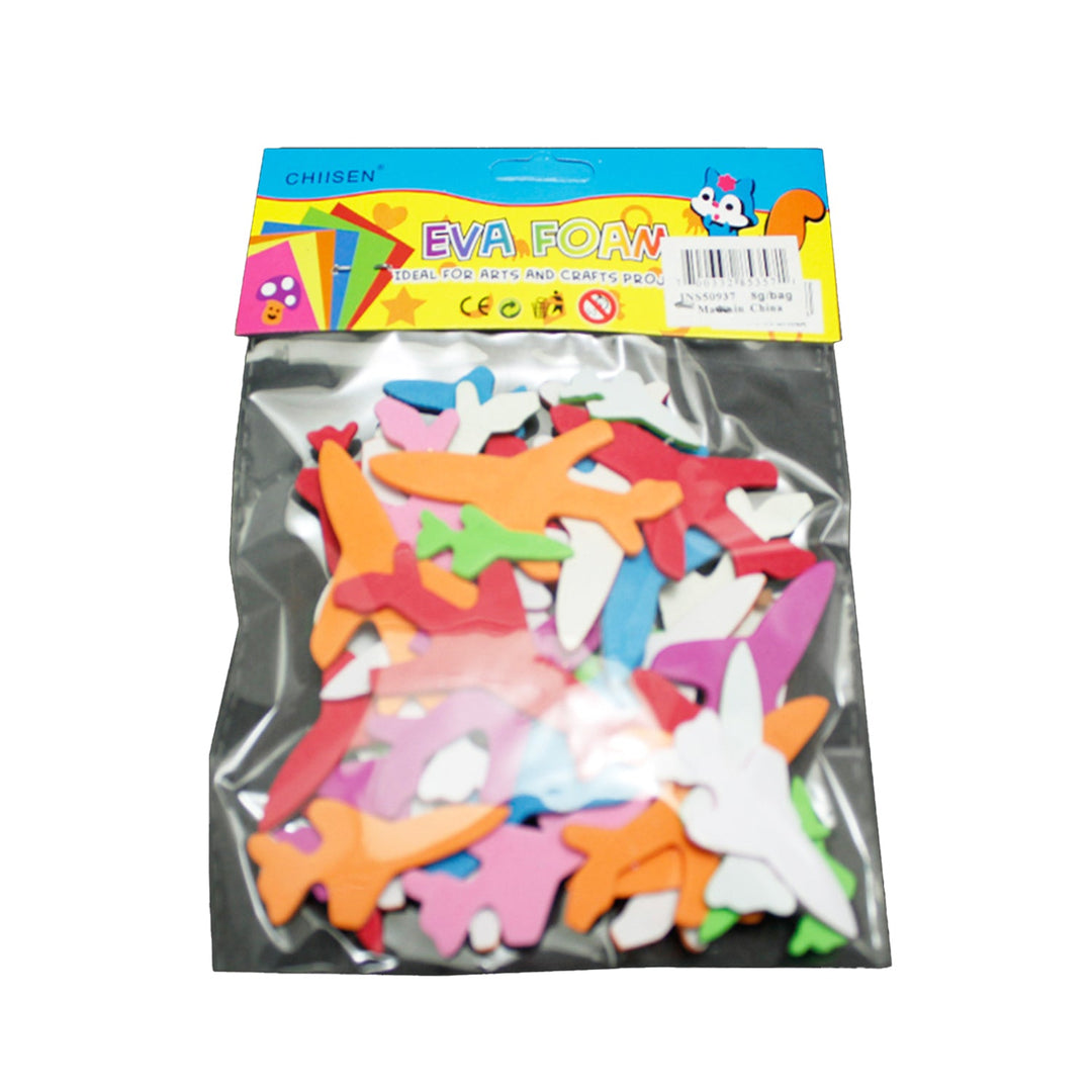 Foam Stickers with Adhesive, Airplanes Style, 8 pcs, 12-Pack