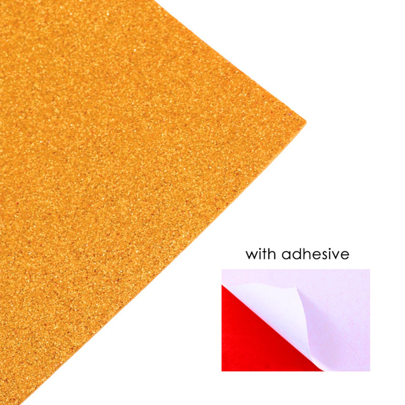 Avanti EVA Foam Sheets with Glitter and Adhesive, 8 x 11.5 in, Variety of colors, 12 pcs
