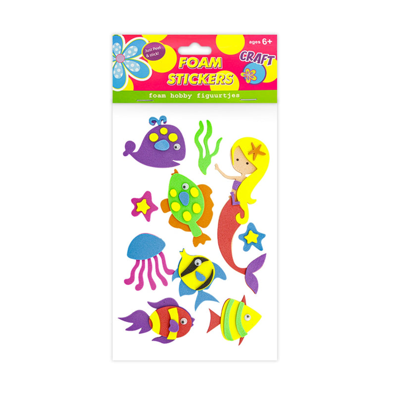 Foam Stickers with Adhesive, Under the Sea Style, 10 pcs,   12-Pack