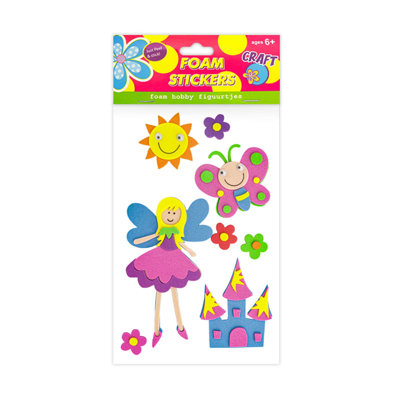 Foam Stickers with Adhesive, Fairy Style, 8 pcs,   12-Pack