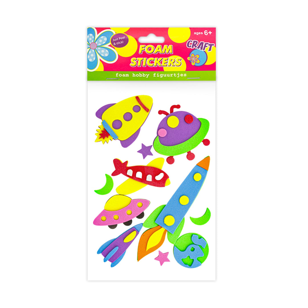 Foam Stickers with Adhesive, Space Style, 11 pcs,   12-Pack