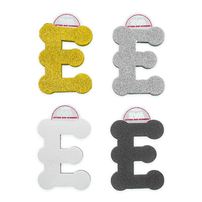 Foamy Glitter Letters, A to Z, 5 x 4 inches, 12 pcs