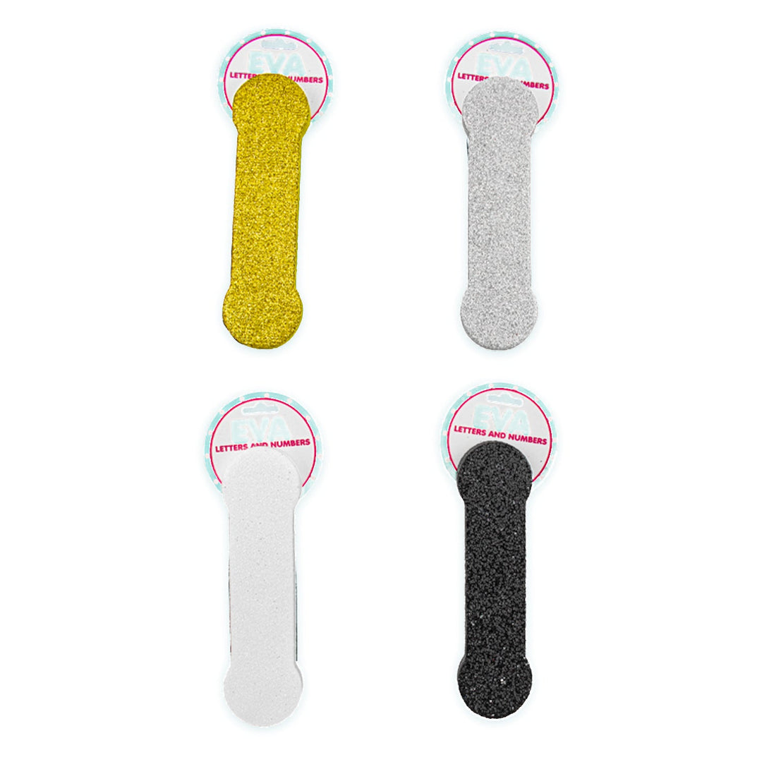 Foamy Glitter Letters, A to Z, 5 x 4 inches, 12 pcs