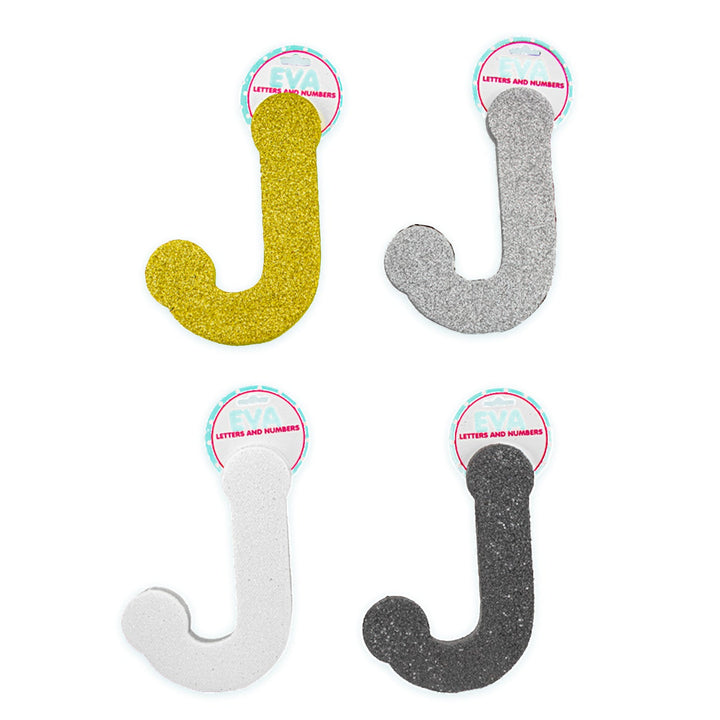 Foamy Glitter Letters, A to Z, 5 x 4 inches, 12 pcs