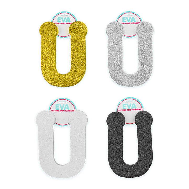 Foamy Glitter Letters, A to Z, 5 x 4 inches, 12 pcs