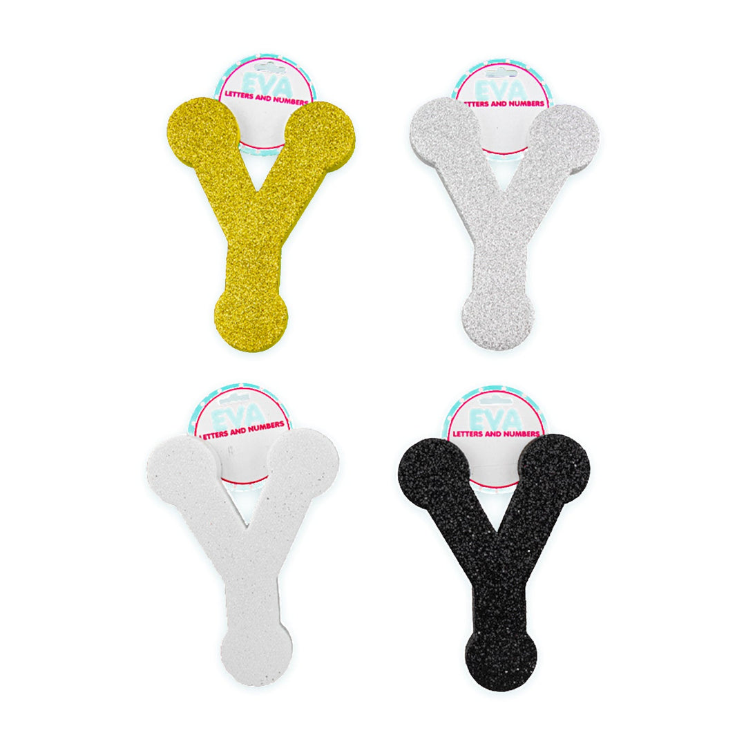 Foamy Glitter Letters, A to Z, 5 x 4 inches, 12 pcs