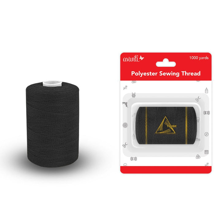 100% Polyester Sewing Thread Spool – 1,000 yds – 12-Pack – Made in China