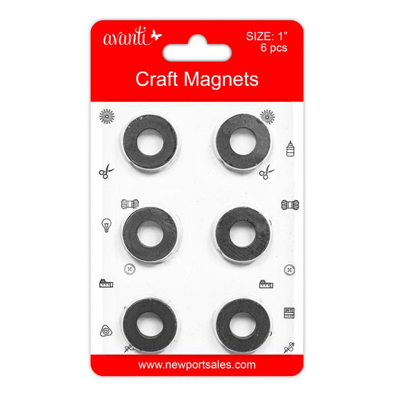 Avanti Craft Magnets, 25mm, 6 pcs, 12-Pack