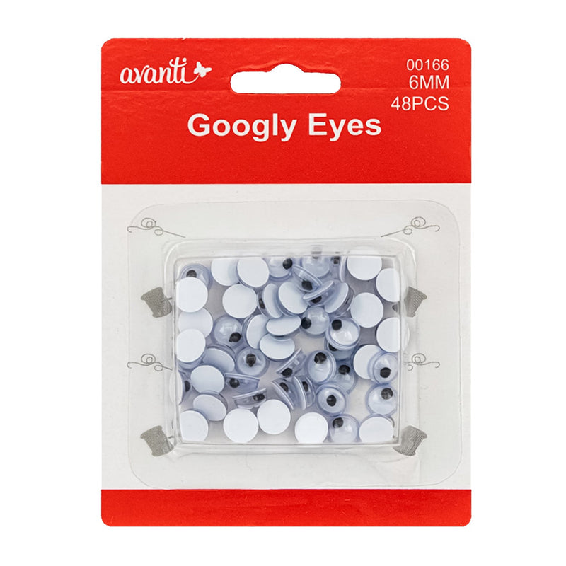 Avanti Round Plastic Googly Eyes, Wiggly Eyes (Assorted sizes and colors)