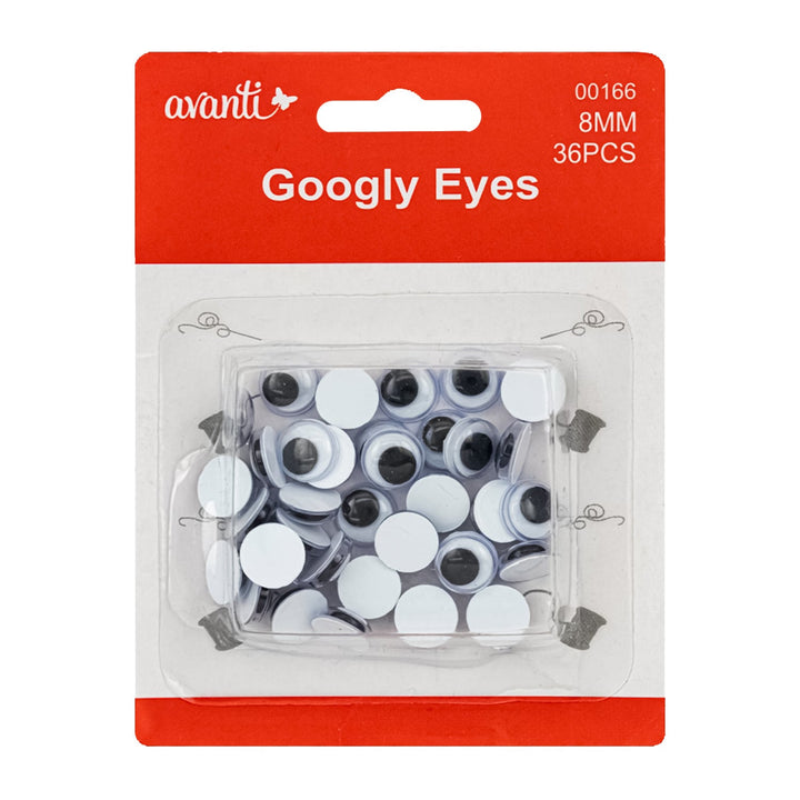 Avanti Round Plastic Googly Eyes, Wiggly Eyes (Assorted sizes and colors)