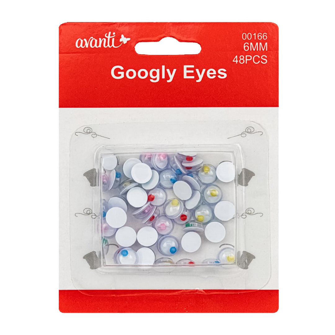 Avanti Round Plastic Googly Eyes, Wiggly Eyes (Assorted sizes and colors)