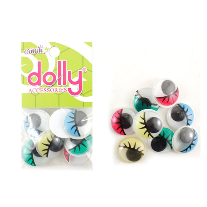 Avanti Round Plastic Googly Eyes with Eyelashes (,   12-Pack