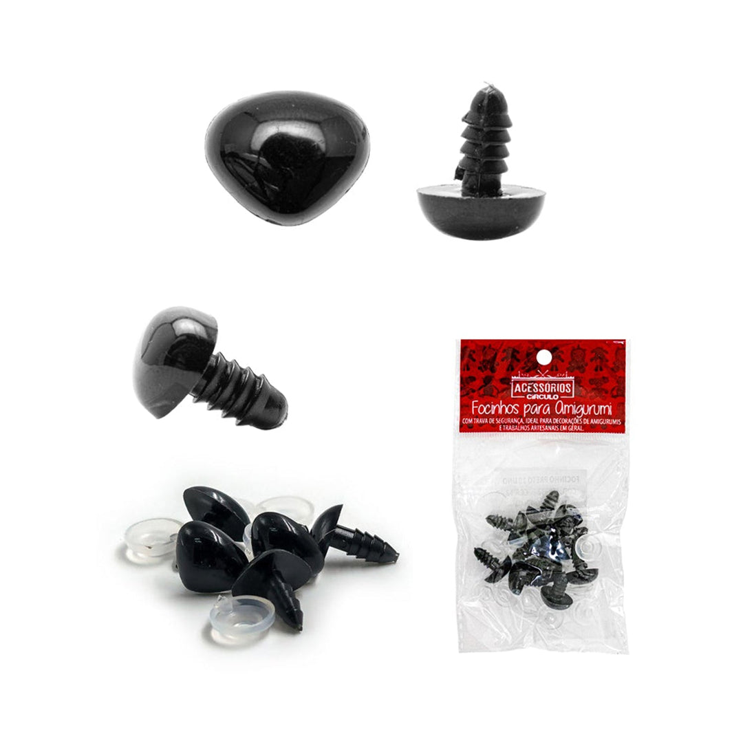 Círculo Plastic Nose with Safety Washers Teddy Bear or Craft Doll Nose, A