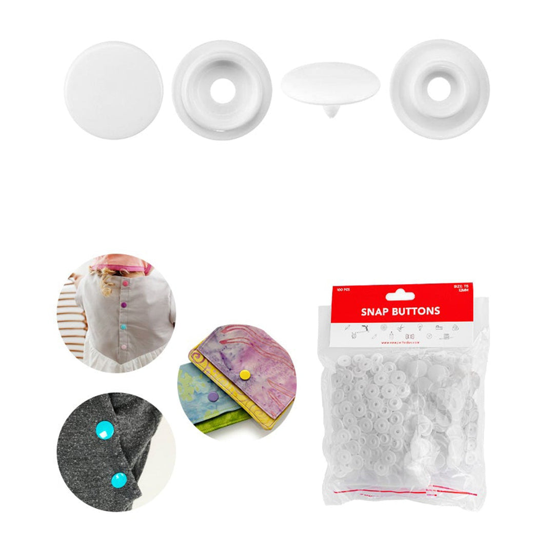 Avanti Snap Buttons – 12 mm Plastic Snaps – Variety Colors – 12-Pack – Made in China