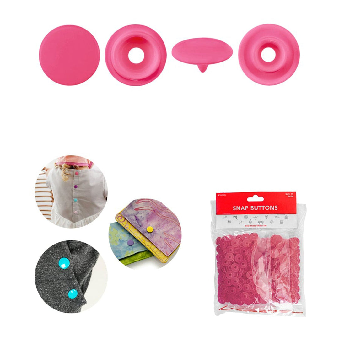 Avanti Snap Buttons – 12 mm Plastic Snaps – Variety Colors – 12-Pack – Made in China