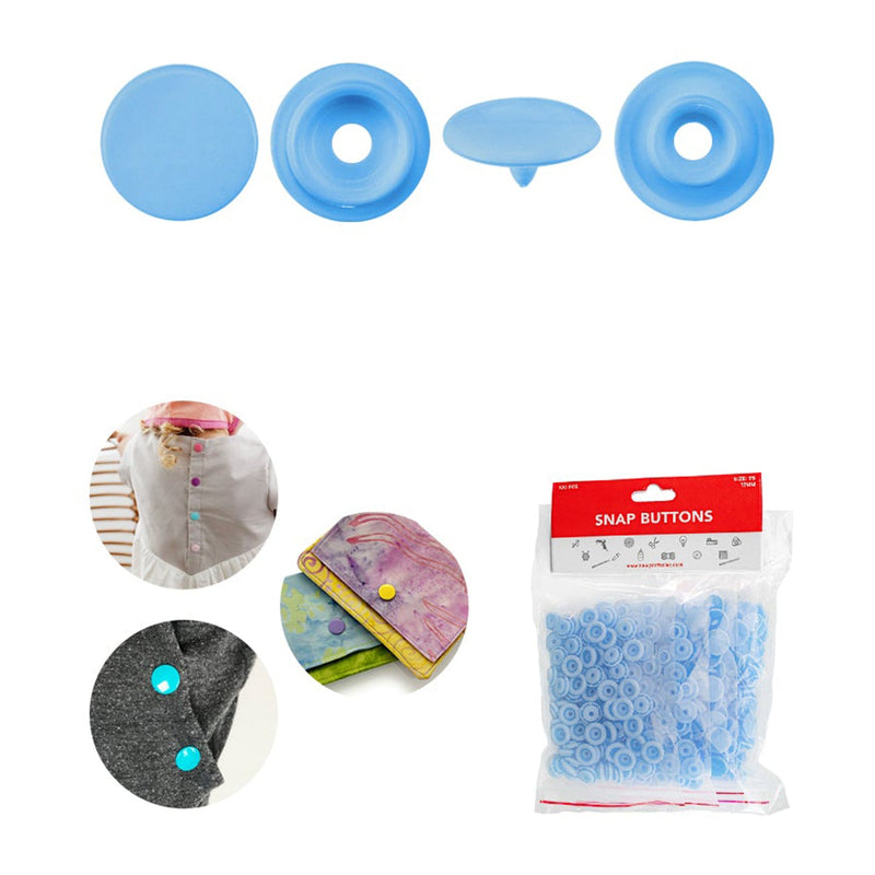 Avanti Snap Buttons size 12 mm, Plastic Snaps No-Sew Buttons Fastener. Variety color