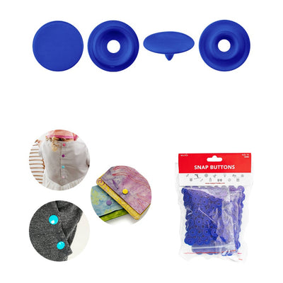 Avanti Snap Buttons size 12 mm, Plastic Snaps No-Sew Buttons Fastener. Variety color,   12-Pack